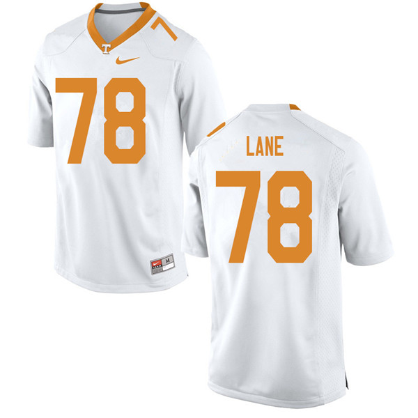 Men #78 Ollie Lane Tennessee Volunteers College Football Jerseys Sale-White